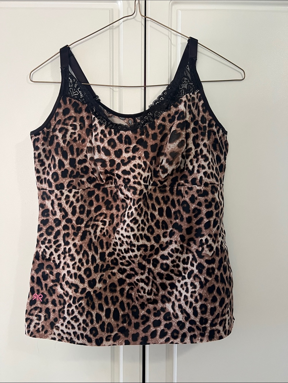 Ruby Ribbon leopard print camisole